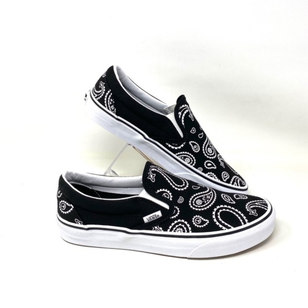 Vans Classic Slip On Peace Black Canvas Shoes Men’s S… Gem